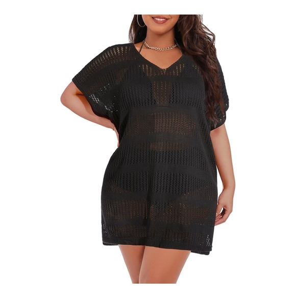 Other - Black Women's Swim Cover-Up crochet cover-up